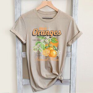 Orange Fruit Shirt, Organic Fruit Shirt, Oranges Tee, Vintage Summer Aesthetic